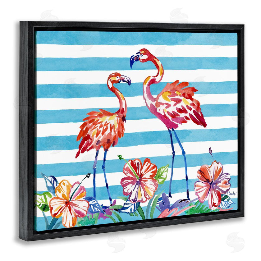 Paul Brent | Brushed Flamingos & Hibiscus