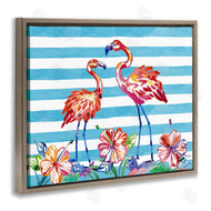 Paul Brent | Brushed Flamingos & Hibiscus
