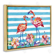 Paul Brent | Brushed Flamingos & Hibiscus