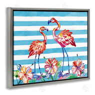Paul Brent | Brushed Flamingos & Hibiscus