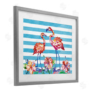 Paul Brent | Brushed Flamingos & Hibiscus