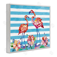 Paul Brent | Brushed Flamingos & Hibiscus