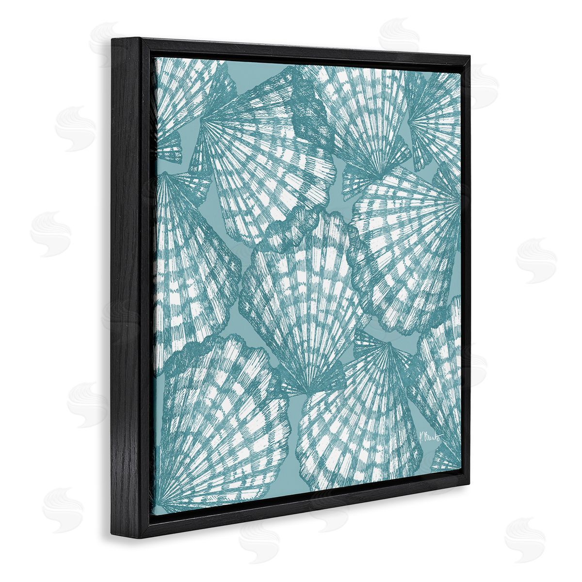 Paul Brent Tropez Striped Seashells Canvas Wall Art Print