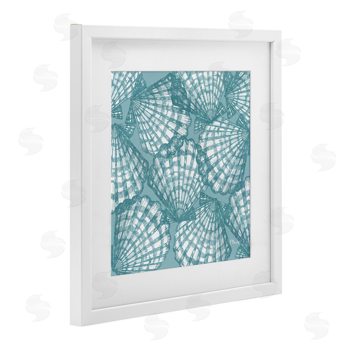 Paul Brent Tropez Striped Seashells Canvas Wall Art Print
