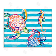 Paul Brent | Brushed Sea Life on Stripes