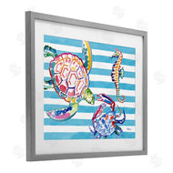 Paul Brent | Brushed Sea Life on Stripes