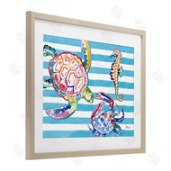Paul Brent | Brushed Sea Life on Stripes