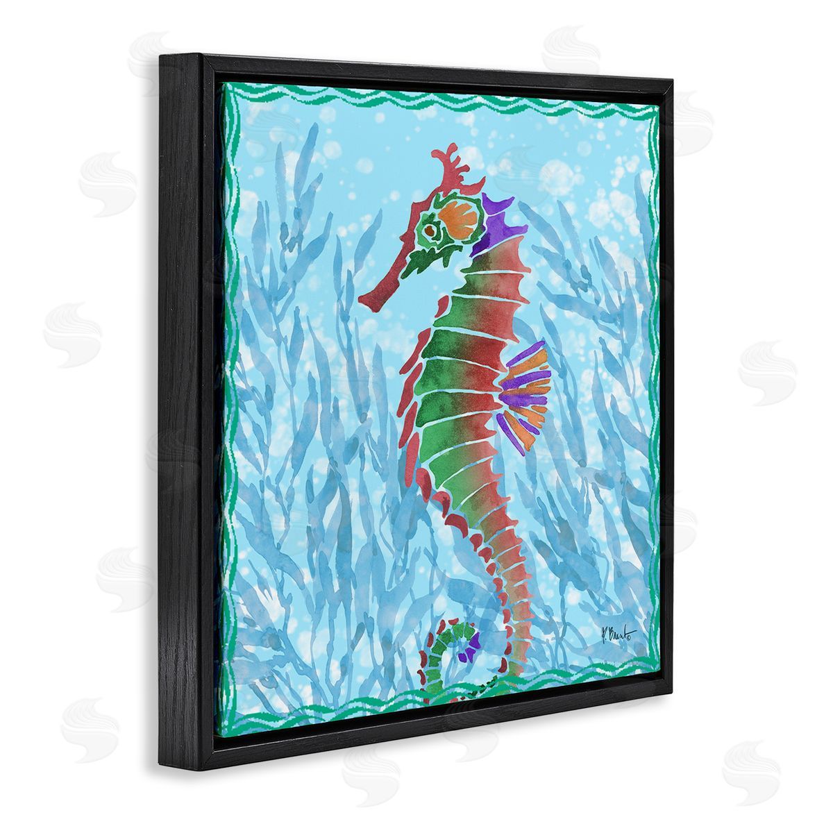 Paul Brent Radiant Seahorse & Seaweed Canvas Wall Art Print