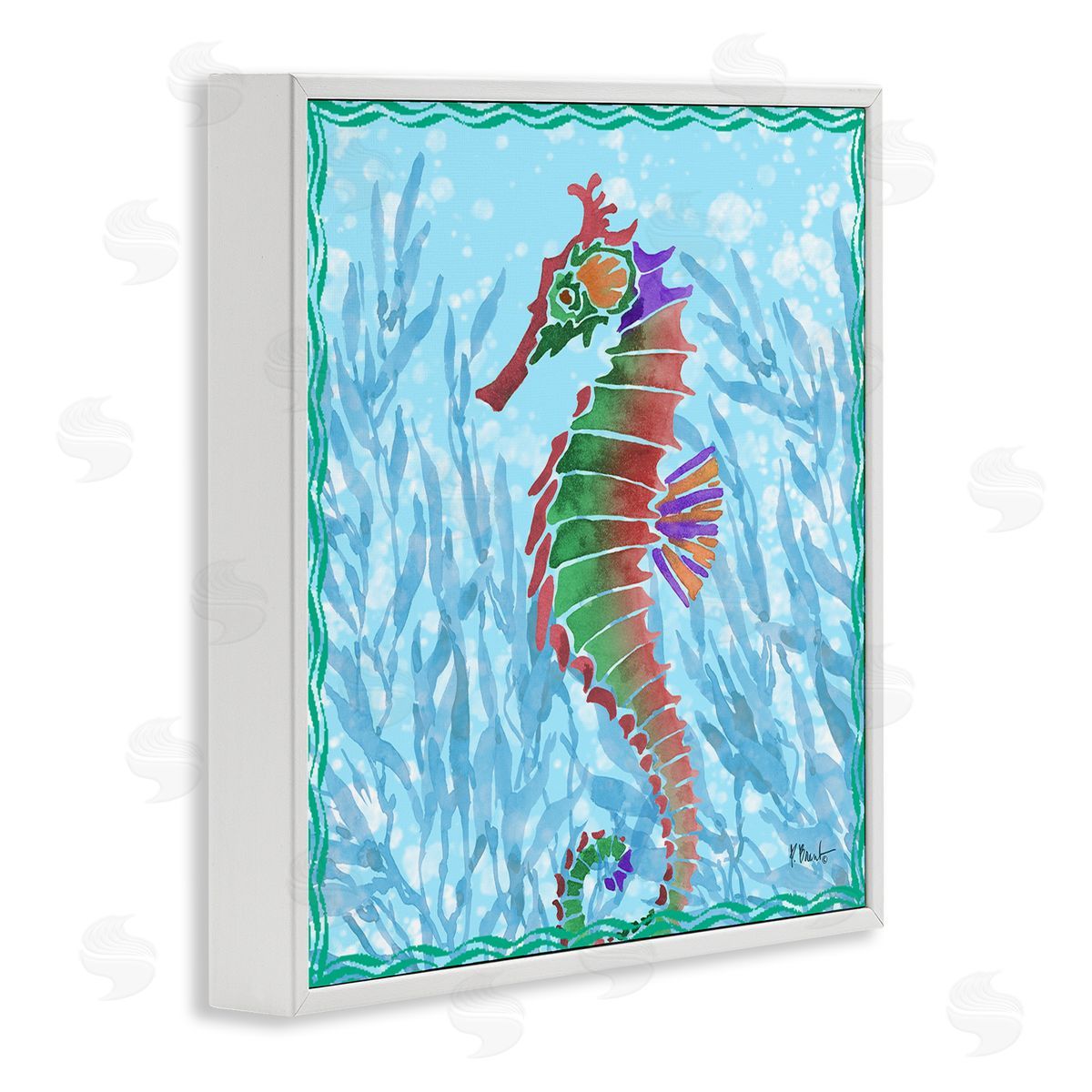 Paul Brent Radiant Seahorse & Seaweed Canvas Wall Art Print