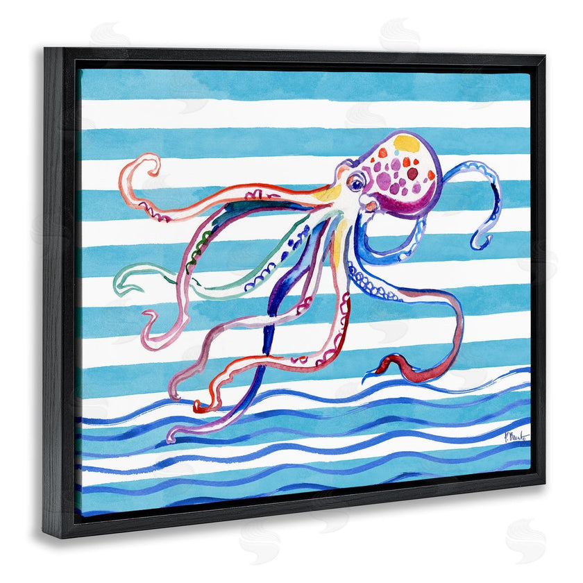 Paul Brent | Brushed Octopus on Stripes