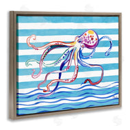 Paul Brent | Brushed Octopus on Stripes