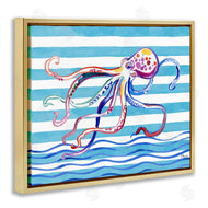 Paul Brent | Brushed Octopus on Stripes