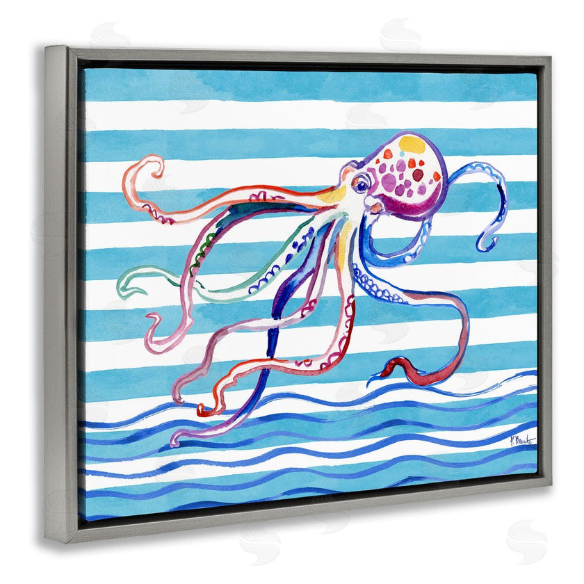 Paul Brent | Brushed Octopus on Stripes