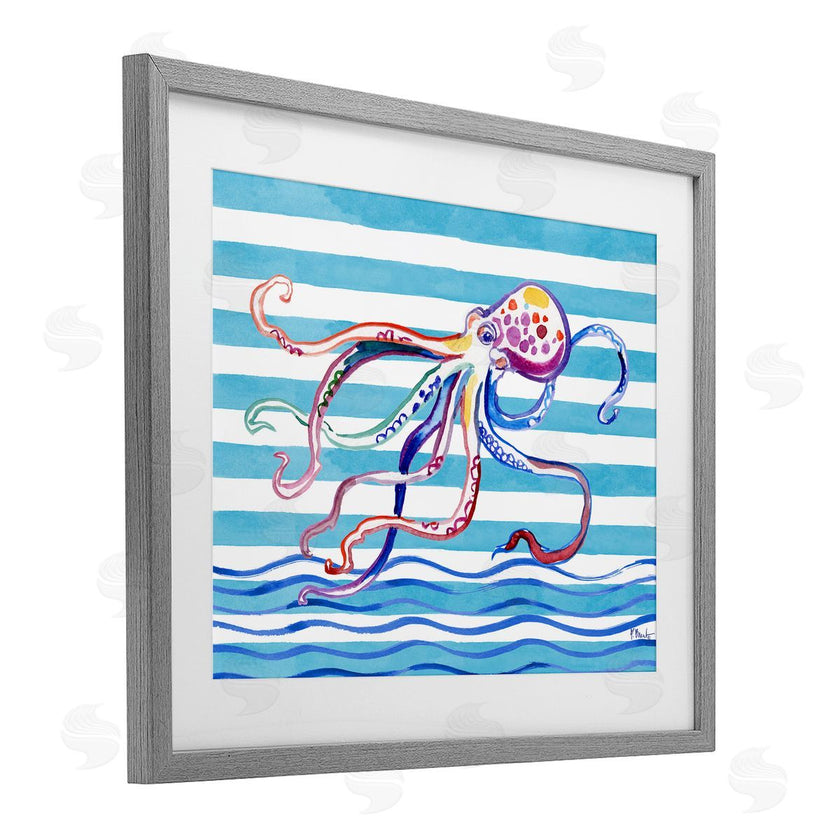 Paul Brent | Brushed Octopus on Stripes