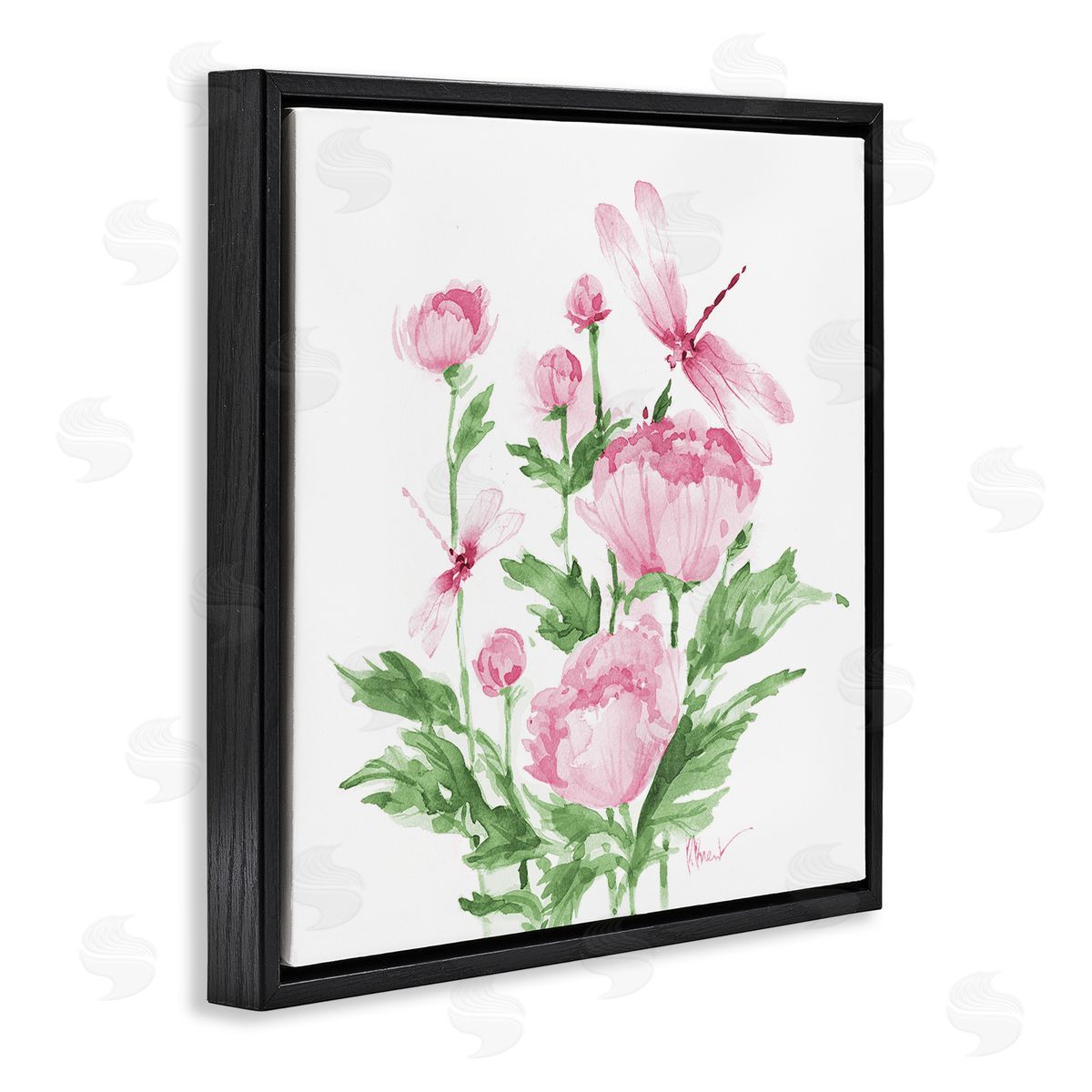 Paul Brent Province Peonies & Dragonfly Canvas Wall Art Print
