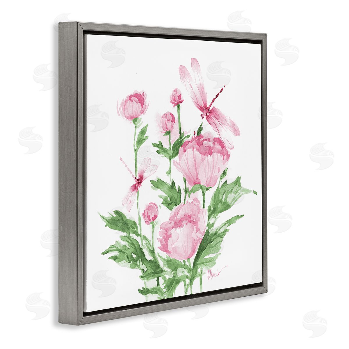 Paul Brent Province Peonies & Dragonfly Canvas Wall Art Print