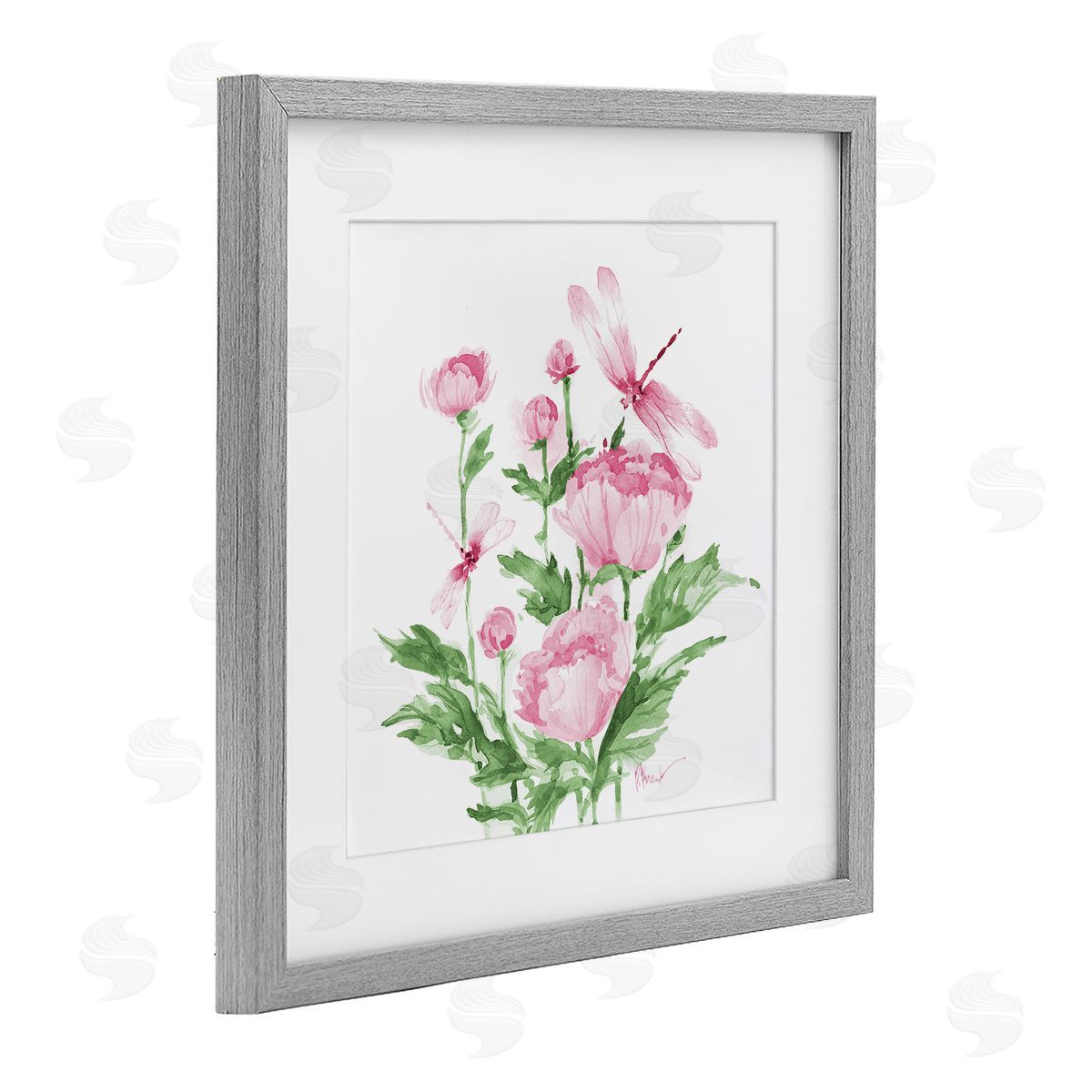 Paul Brent Province Peonies & Dragonfly Canvas Wall Art Print