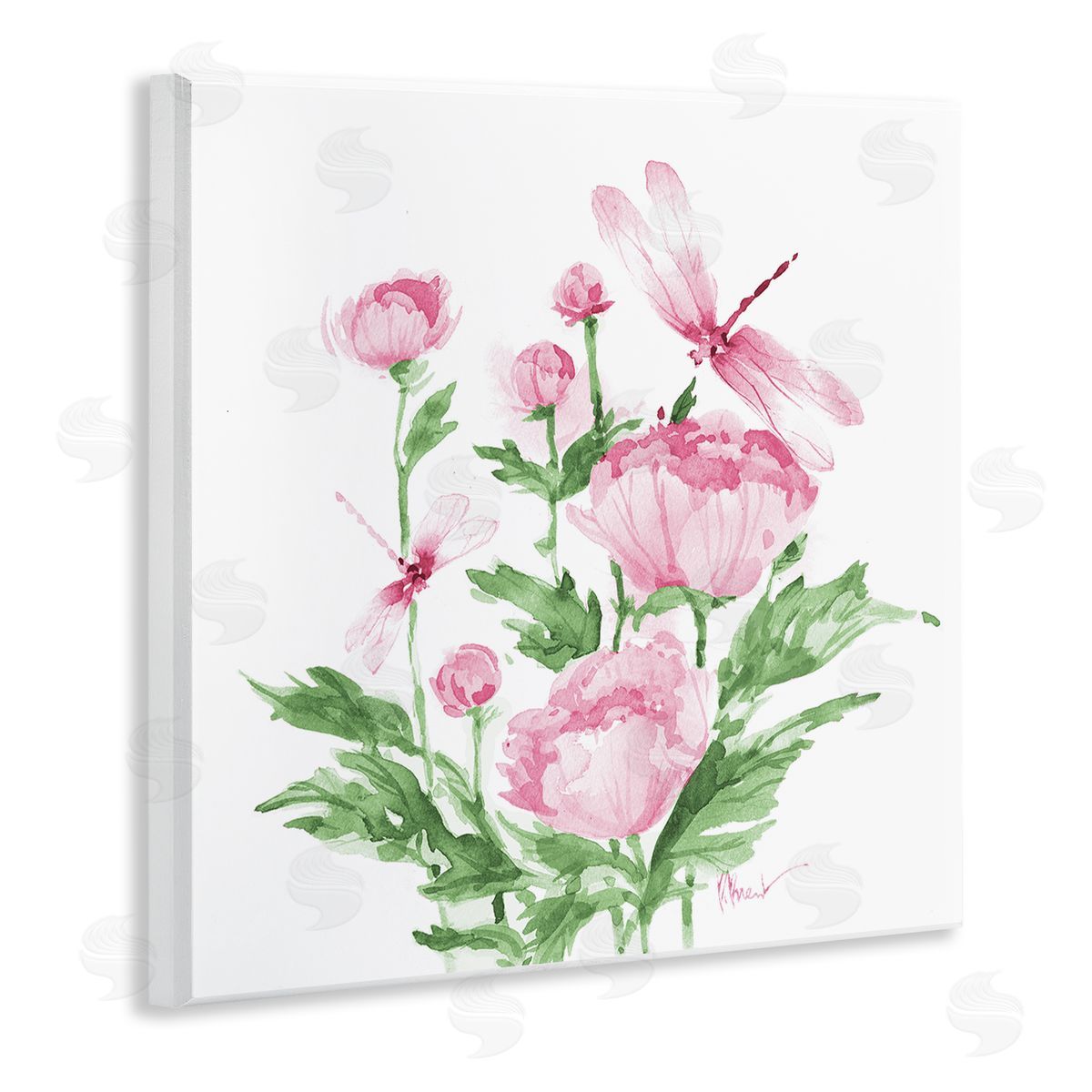 Paul Brent Province Peonies & Dragonfly Canvas Wall Art Print