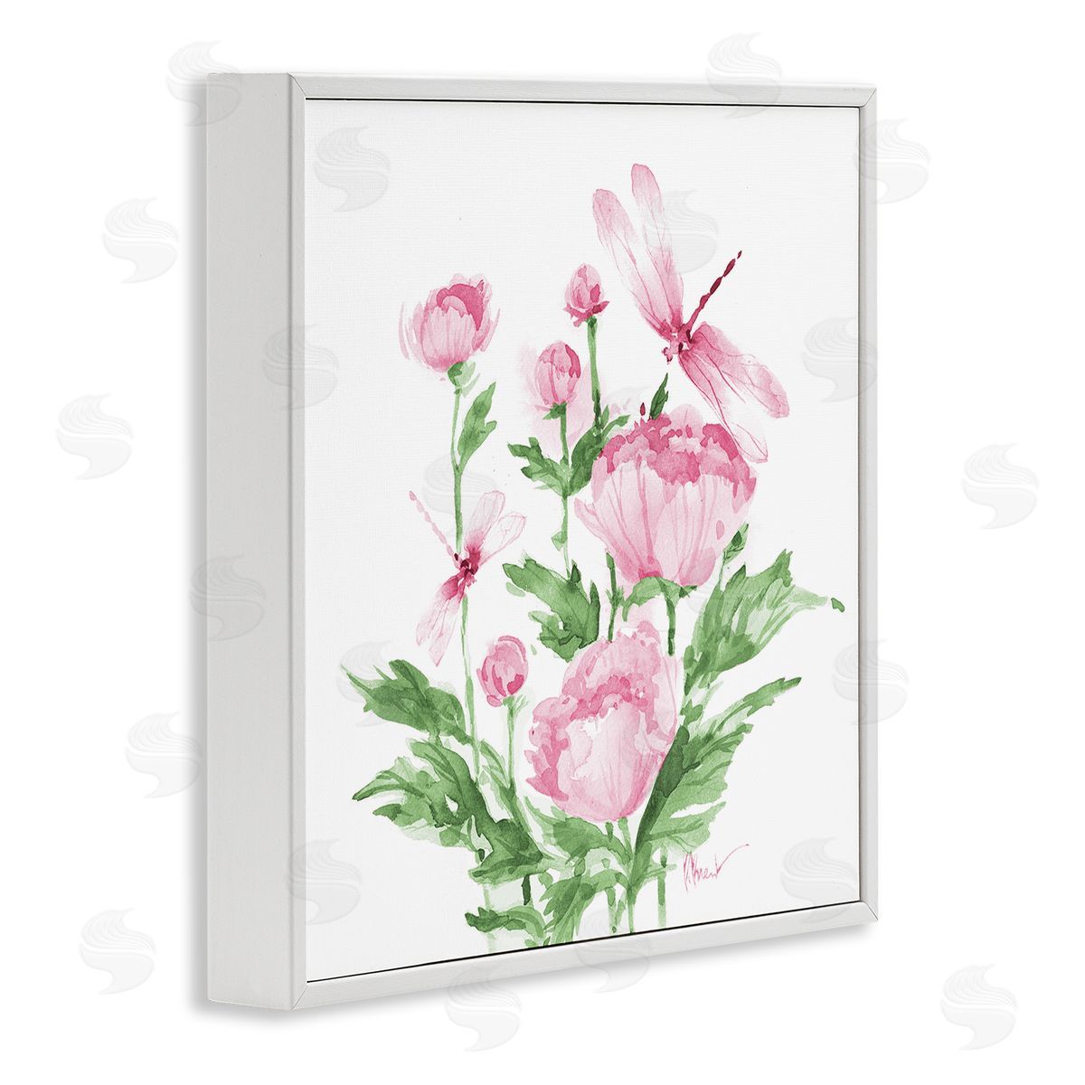 Paul Brent Province Peonies & Dragonfly Canvas Wall Art Print