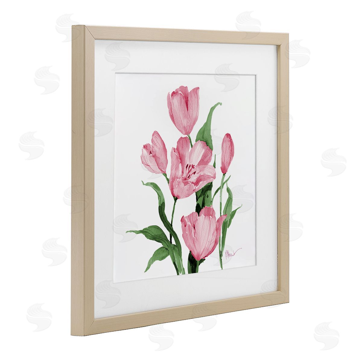 Paul Brent Province Tulips in Pink Canvas Wall Art Print