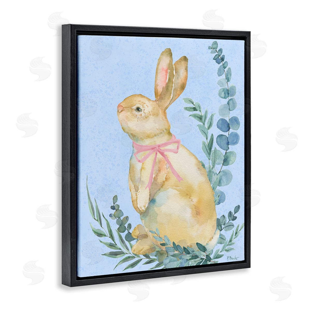 Paul Brent Eucalyptus Bunny on Blue Canvas Wall Art Print