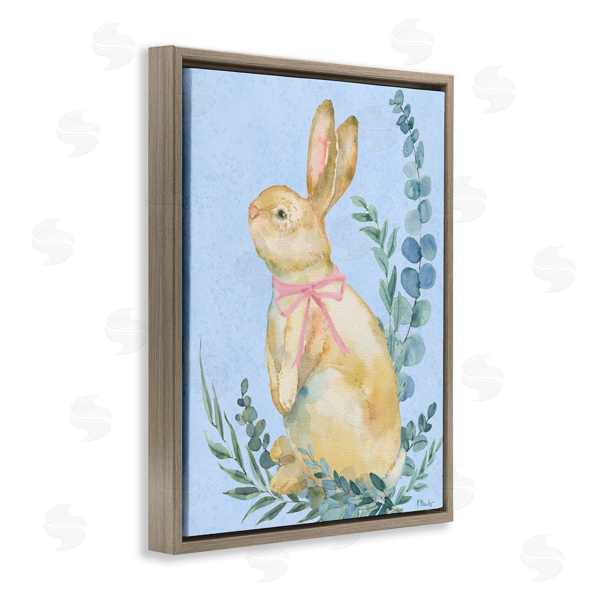 Paul Brent Eucalyptus Bunny on Blue Canvas Wall Art Print