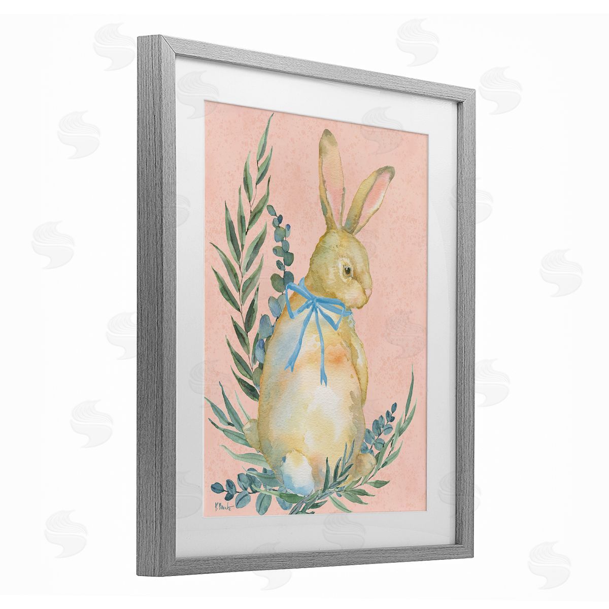 Paul Brent Eucalyptus & Bunny Pastel Canvas Wall Art Print