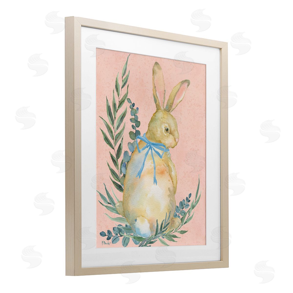 Paul Brent Eucalyptus & Bunny Pastel Canvas Wall Art Print