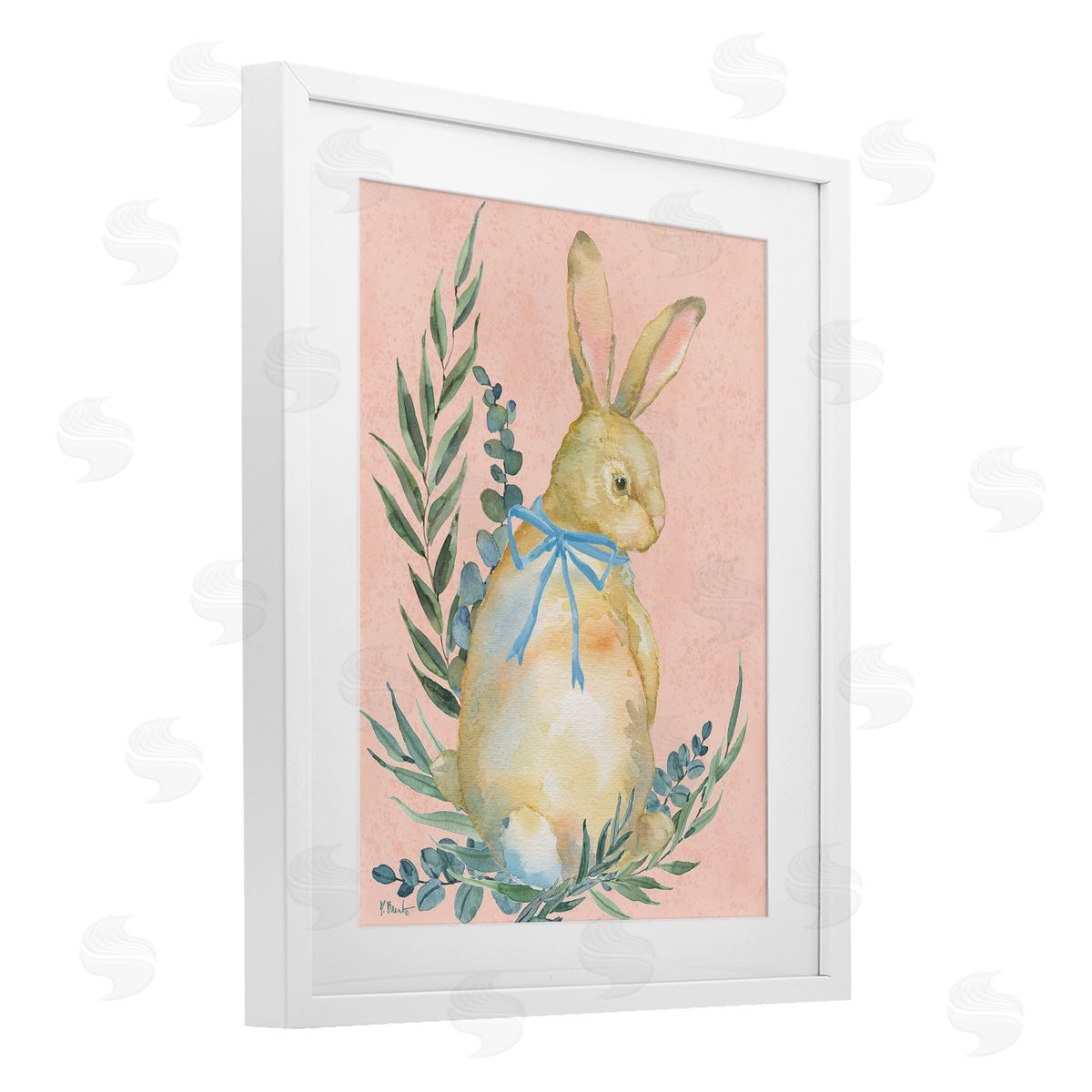 Paul Brent Eucalyptus & Bunny Pastel Canvas Wall Art Print