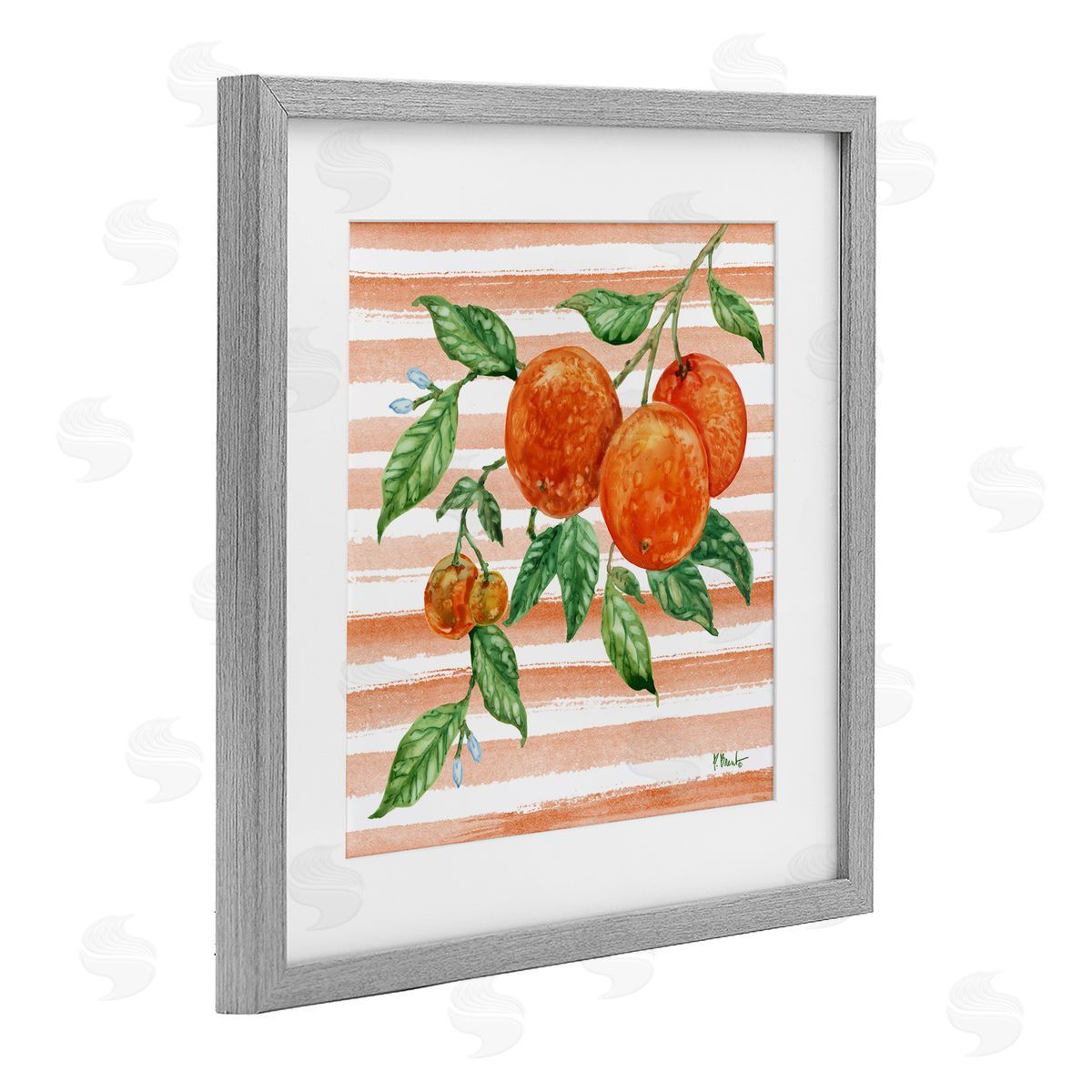 Paul Brent Bright Juicy Orange Vine Canvas Wall Art Print