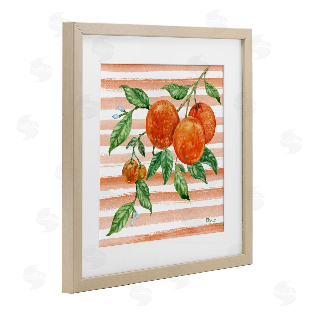 Paul Brent Bright Juicy Orange Vine Canvas Wall Art Print