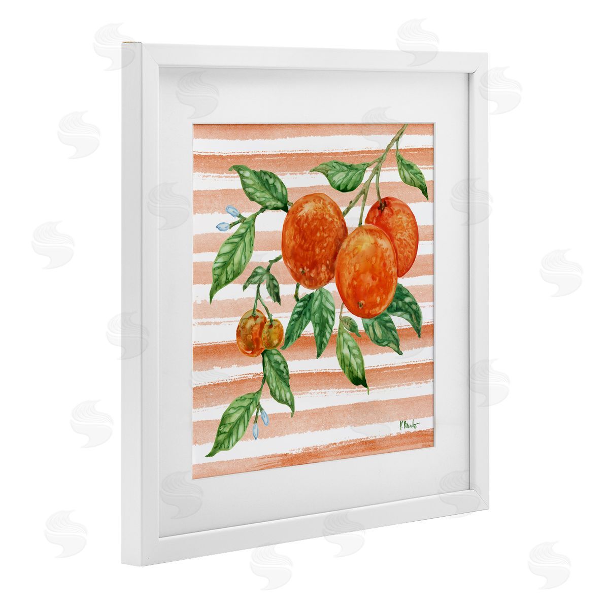 Paul Brent Bright Juicy Orange Vine Canvas Wall Art Print