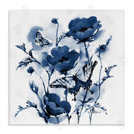 Paul Brent | Indigo Poppies & Butterflies