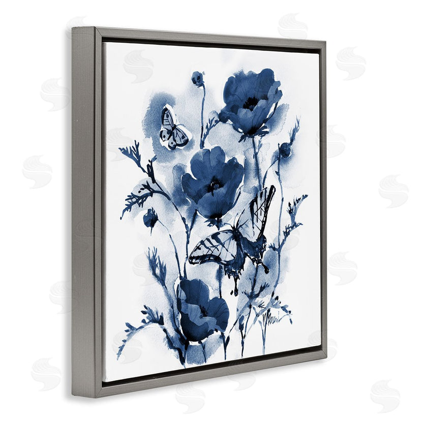 Paul Brent | Indigo Poppies & Butterflies