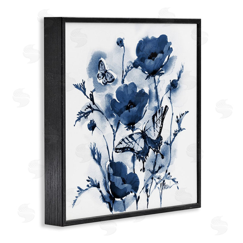 Paul Brent | Indigo Poppies & Butterflies