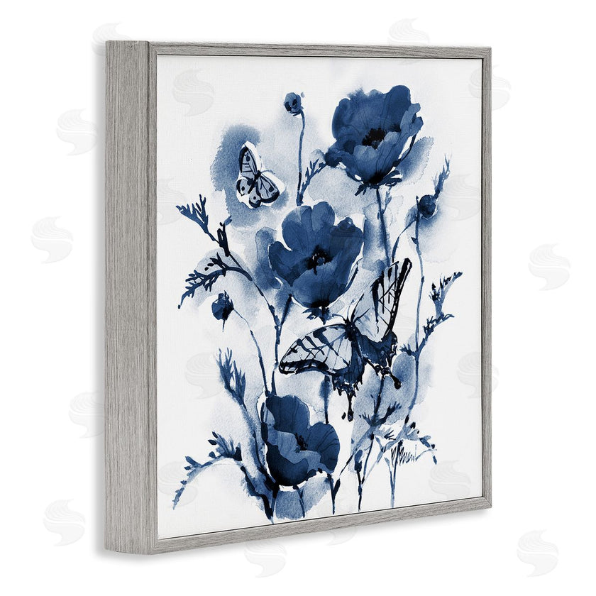 Paul Brent | Indigo Poppies & Butterflies