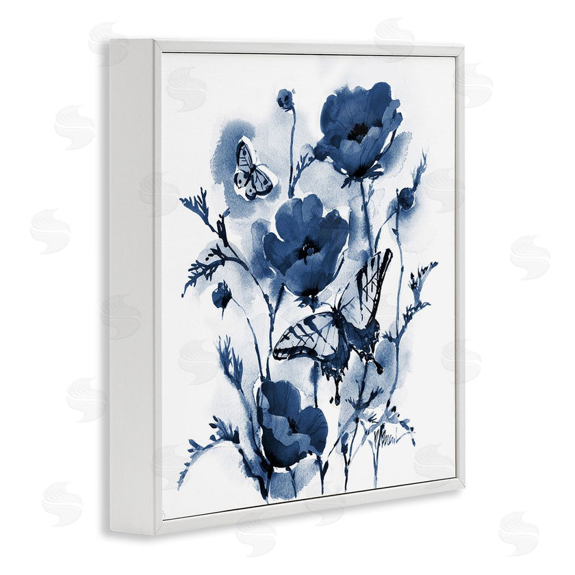 Paul Brent | Indigo Poppies & Butterflies