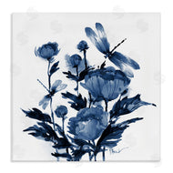 Paul Brent | Indigo Peonies & Dragonflies