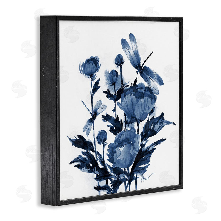 Paul Brent | Indigo Peonies & Dragonflies
