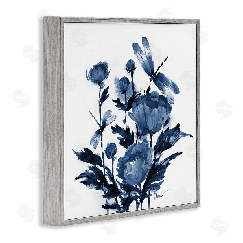 Paul Brent | Indigo Peonies & Dragonflies