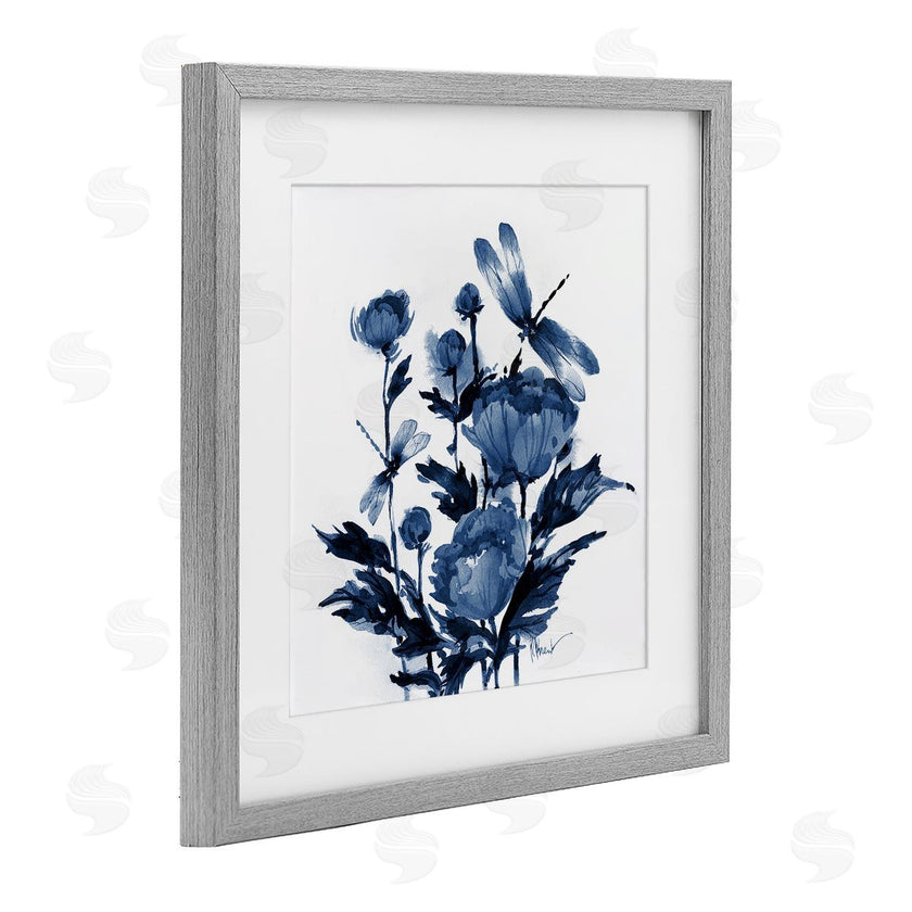 Paul Brent | Indigo Peonies & Dragonflies