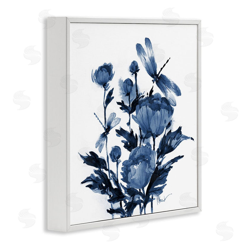 Paul Brent | Indigo Peonies & Dragonflies