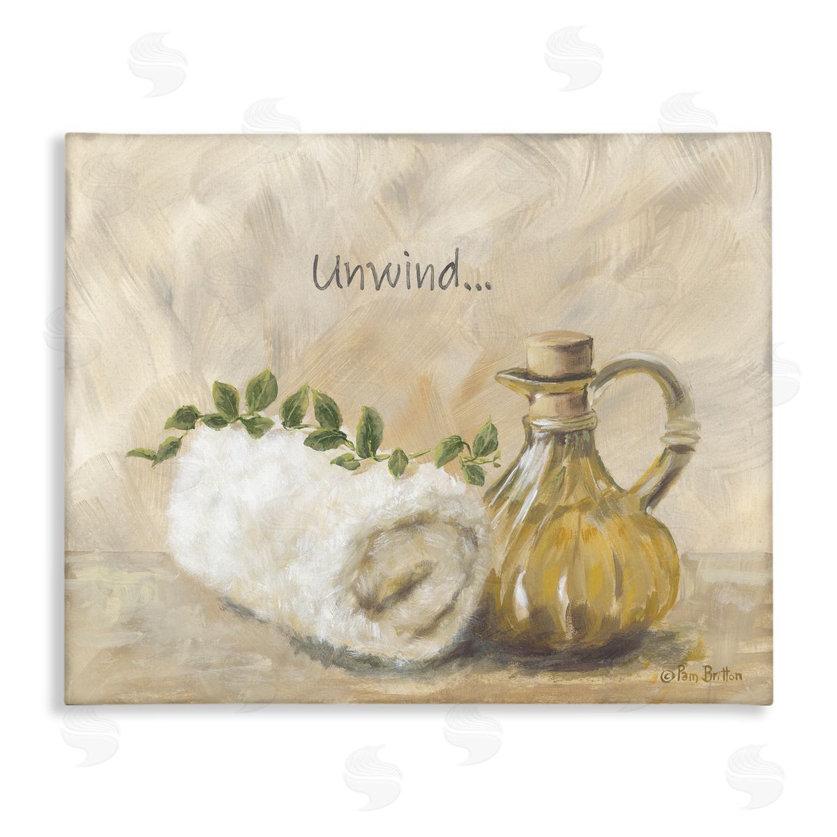 Pam Britton Unwind Bath Towel Canvas Wall Art Print