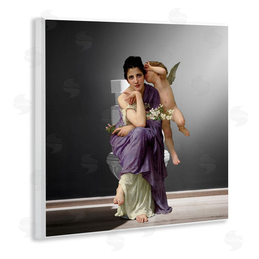 Seven Trees Design | Vintage Lady & Cherub Bathroom