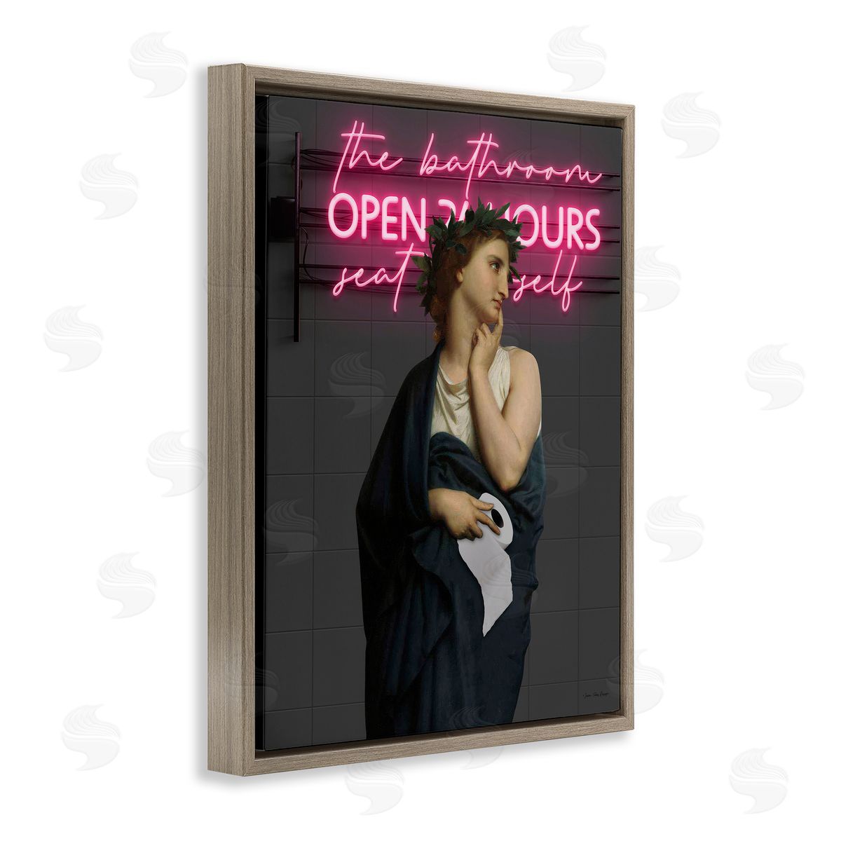 Seven Trees Design Classical Lady at Bathroom Canvas Wall Art Print