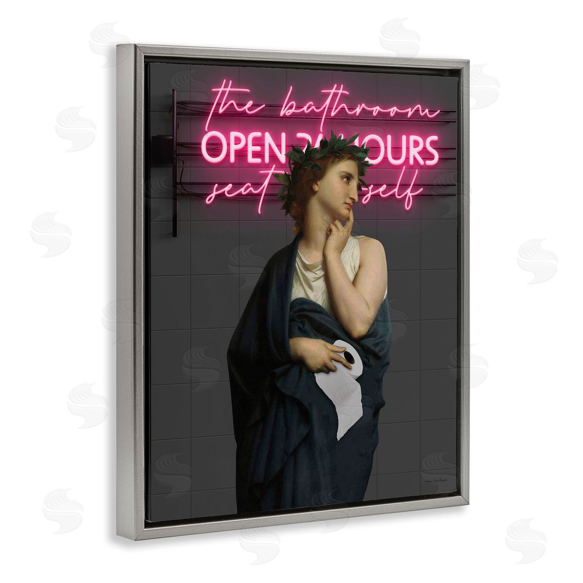 Seven Trees Design Classical Lady at Bathroom Canvas Wall Art Print