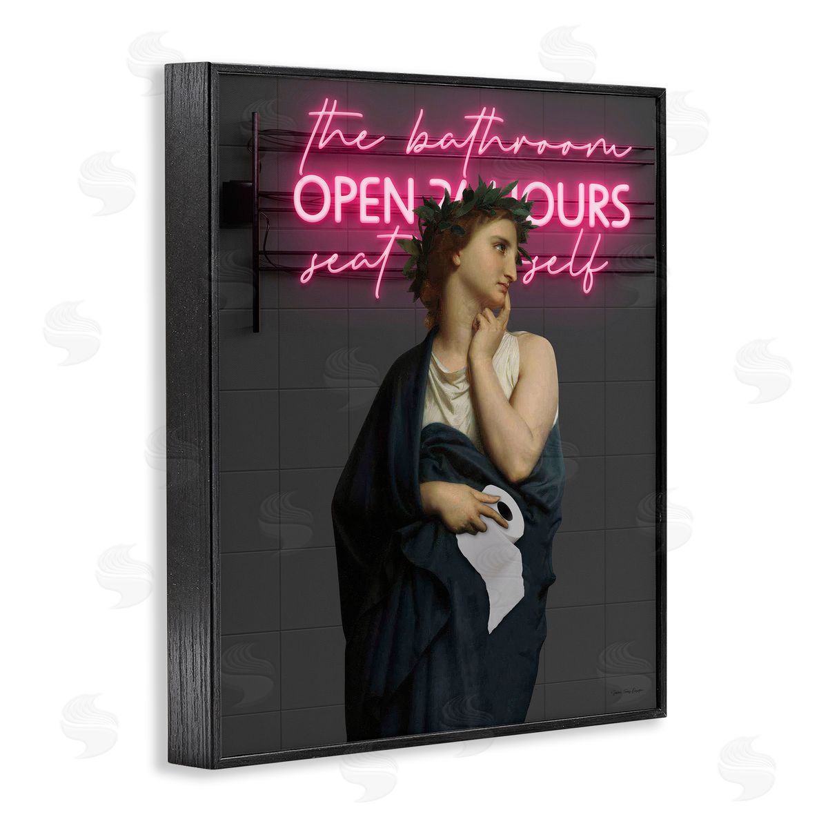 Seven Trees Design Classical Lady at Bathroom Canvas Wall Art Print