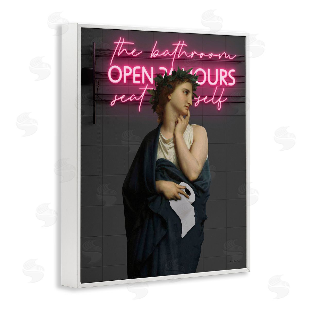 Seven Trees Design Classical Lady at Bathroom Canvas Wall Art Print