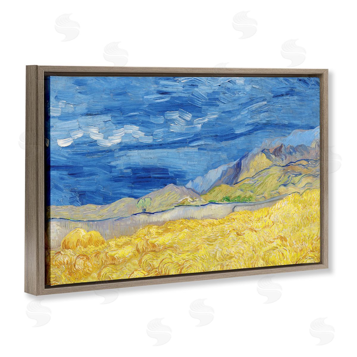 Seven Trees Design Land Meets Sky Expressionist Canvas Wall Art Print