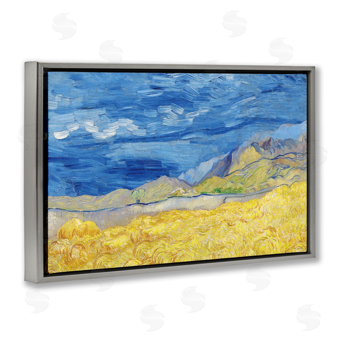 Seven Trees Design Land Meets Sky Expressionist Canvas Wall Art Print